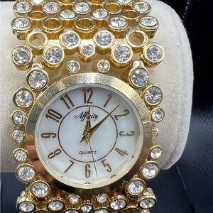Affinity Gold Women's Crystal Quartz Watch
